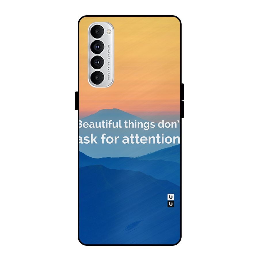 Beautiful Things Quote Metal Back Case for Oppo Reno4 Pro