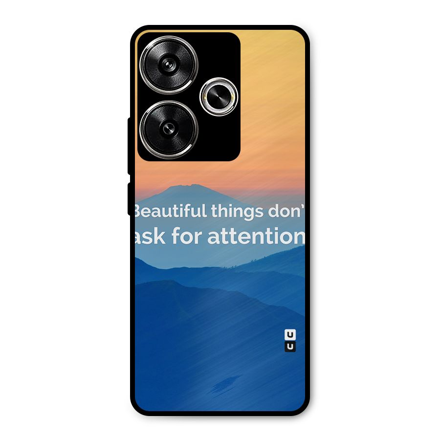 Beautiful Things Quote Metal Back Case for Poco F6