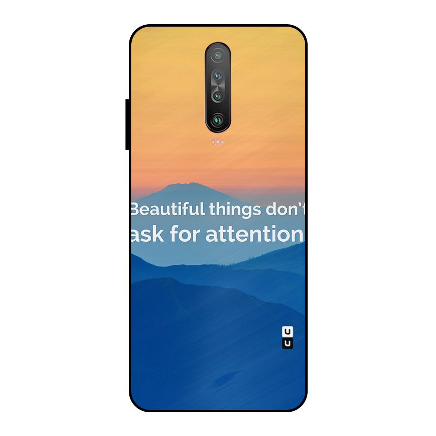 Beautiful Things Quote Metal Back Case for Poco X2