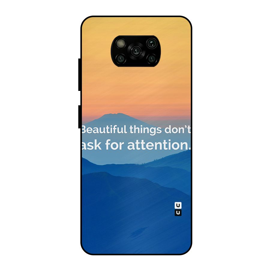 Beautiful Things Quote Metal Back Case for Poco X3