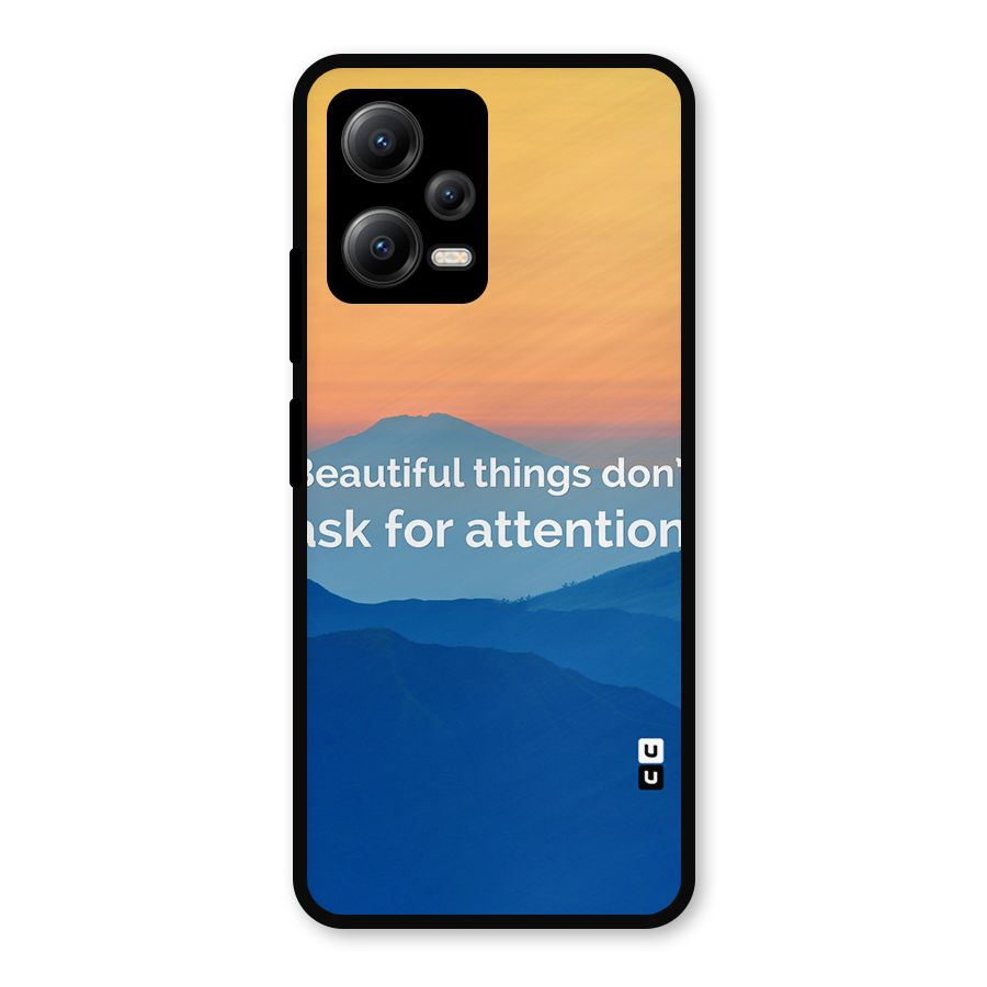 Beautiful Things Quote Metal Back Case for Poco X5