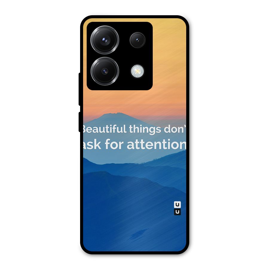 Beautiful Things Quote Metal Back Case for Poco X6