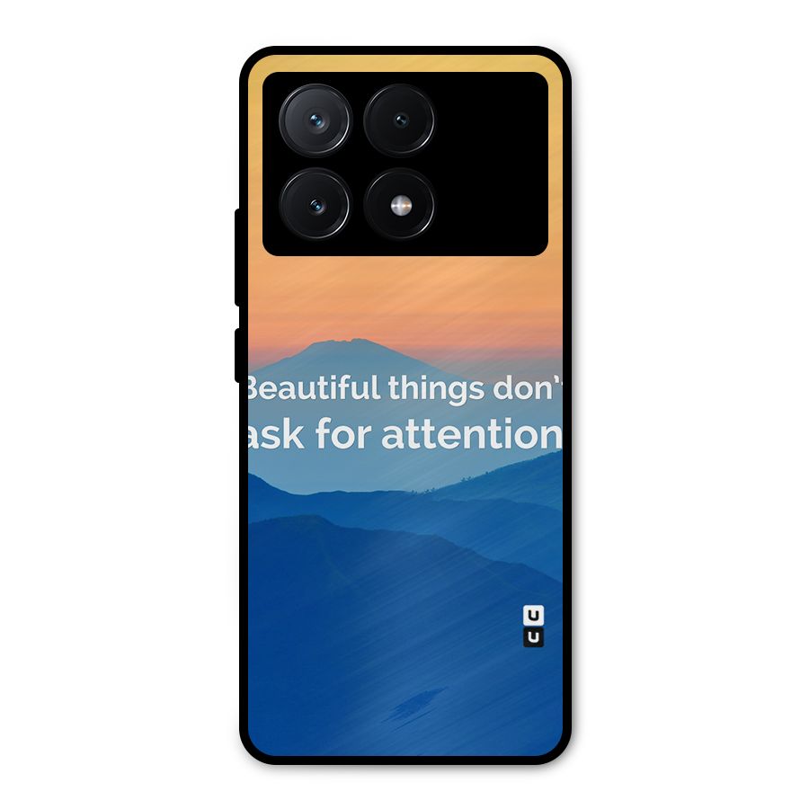 Beautiful Things Quote Metal Back Case for Poco X6 Pro