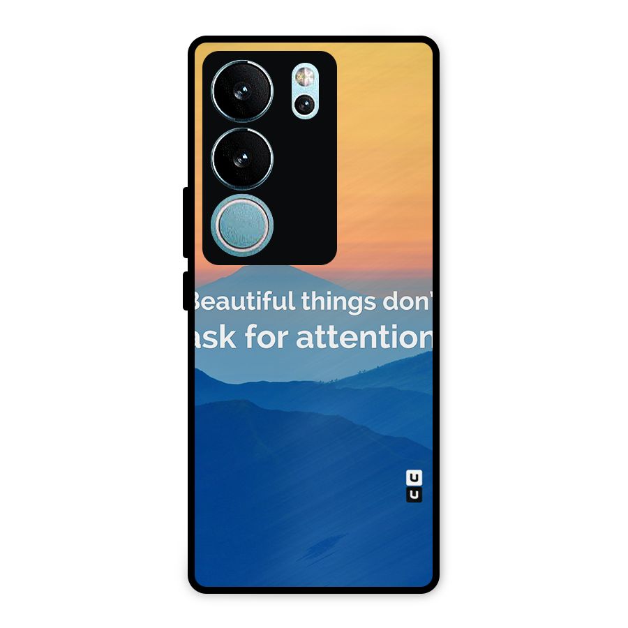 Beautiful Things Quote Metal Back Case for Vivo V29 Pro