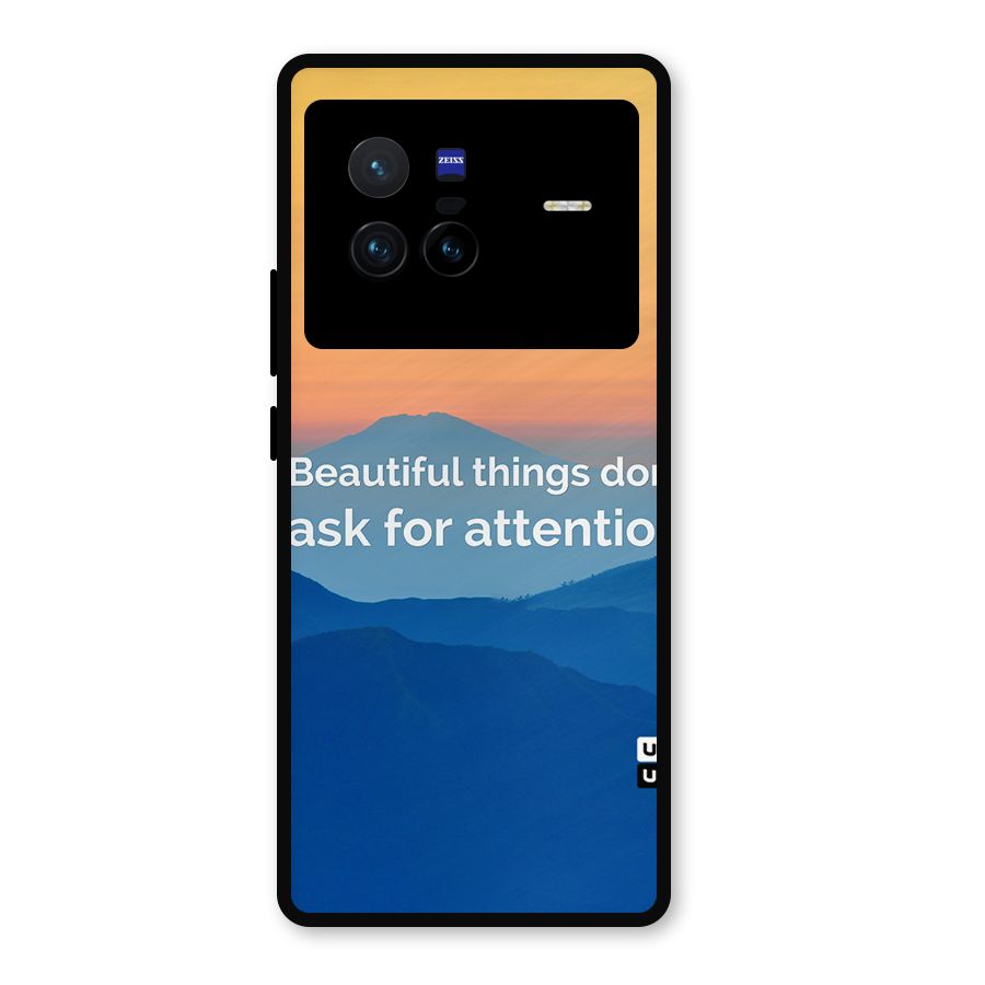 Beautiful Things Quote Metal Back Case for Vivo X80