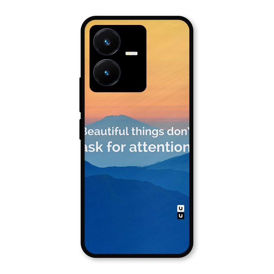 Beautiful Things Quote Metal Back Case for Vivo Y22