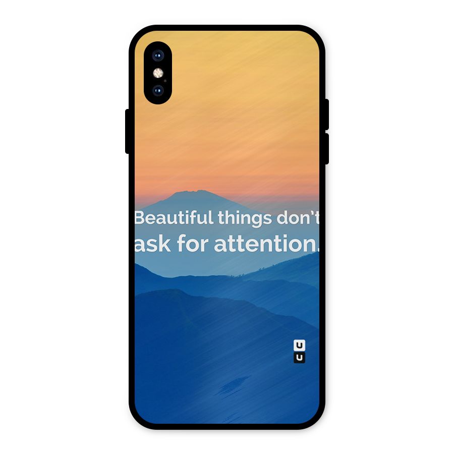 Beautiful Things Quote Metal Back Case for iPhone XS Max