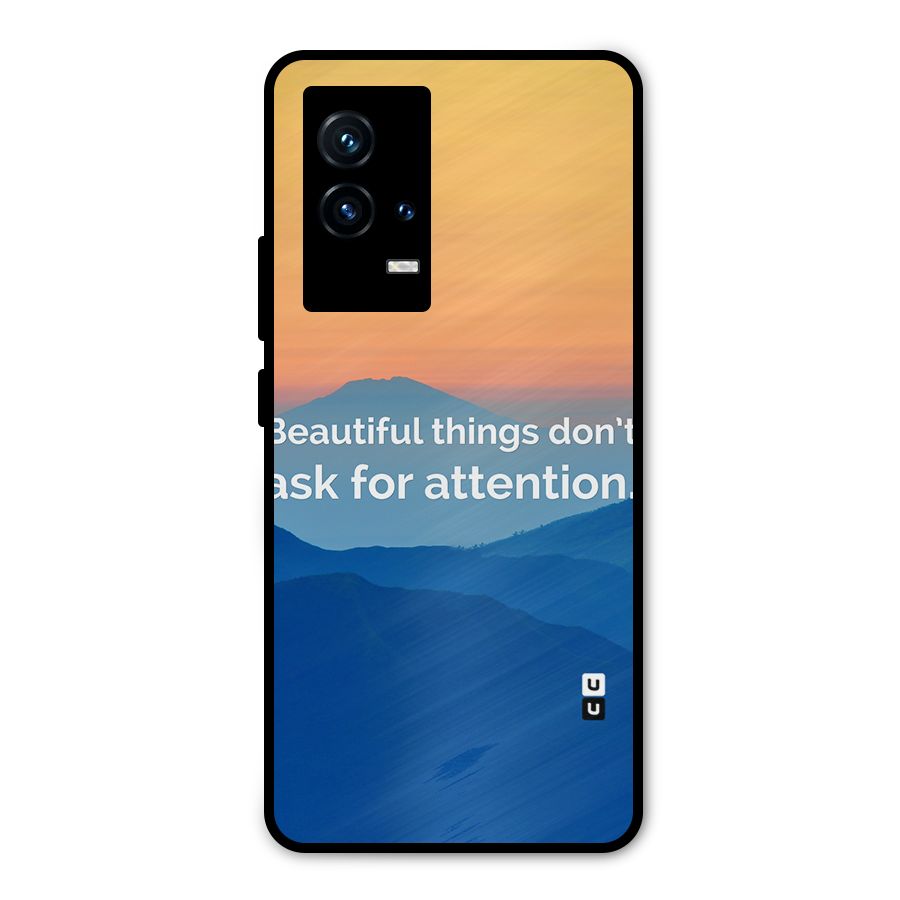 Beautiful Things Quote Metal Back Case for iQOO 9 5G