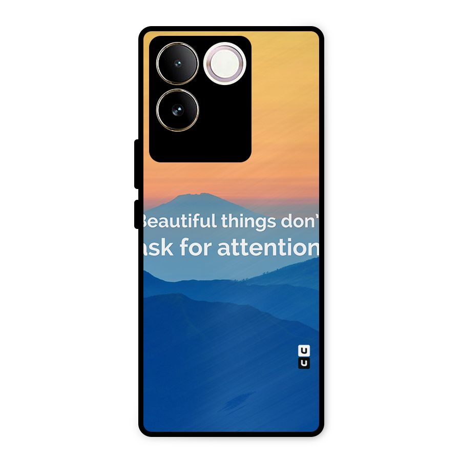 Beautiful Things Quote Metal Back Case for iQOO Z7 Pro