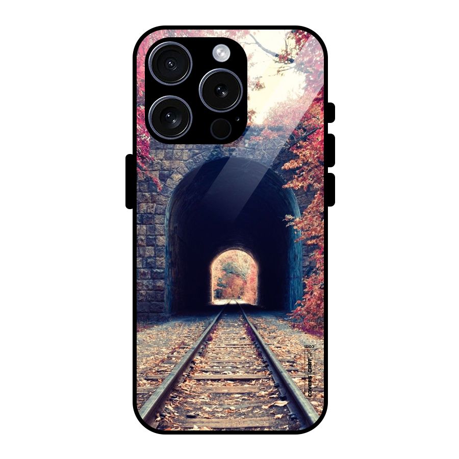 Beautiful Track Glass Back Case for iPhone 15 Pro
