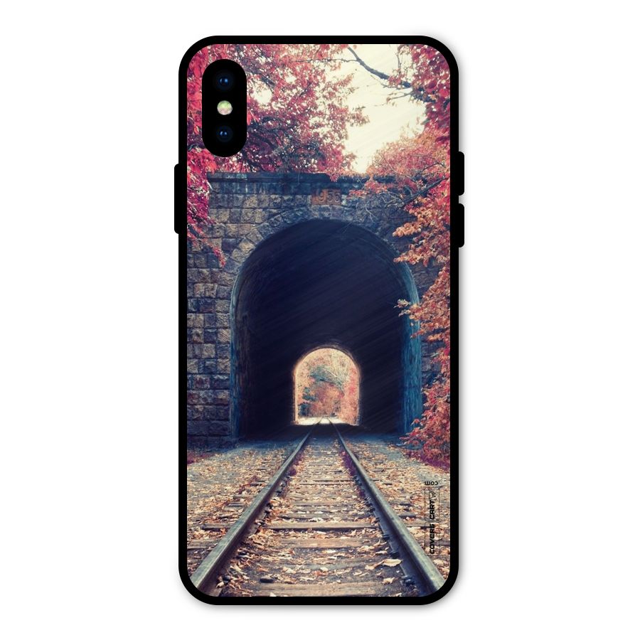 Beautiful Track Metal Back Case for iPhone XS