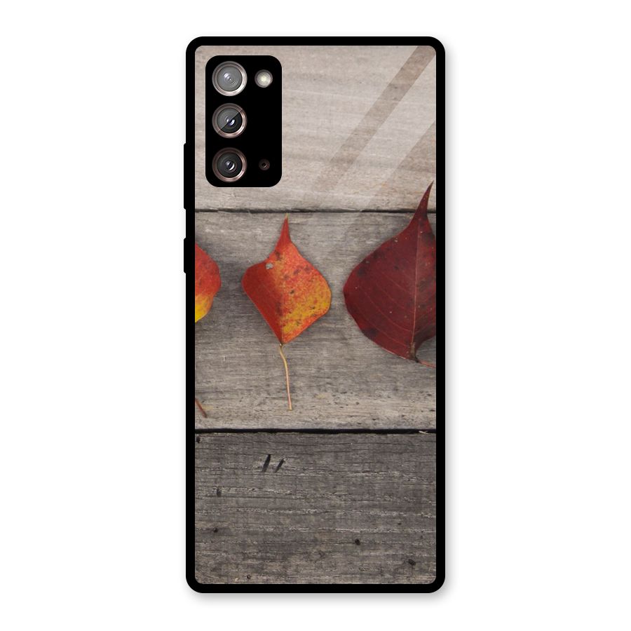 Beautiful Wood Leafs Glass Back Case for Galaxy Note 20
