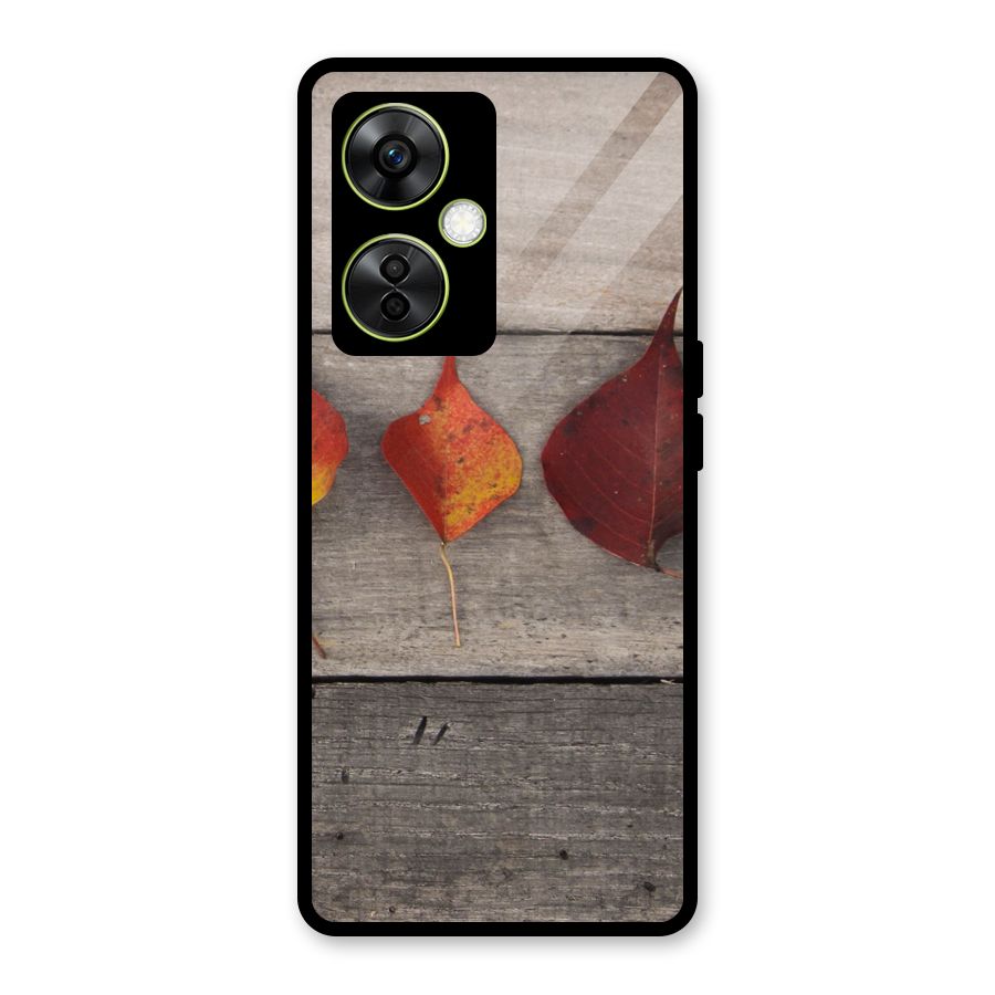 Beautiful Wood Leafs Glass Back Case for OnePlus Nord CE 3 Lite