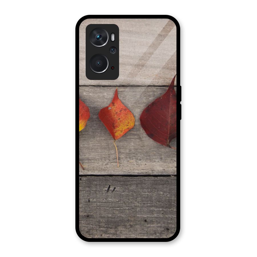 Beautiful Wood Leafs Glass Back Case for Oppo K10 4G