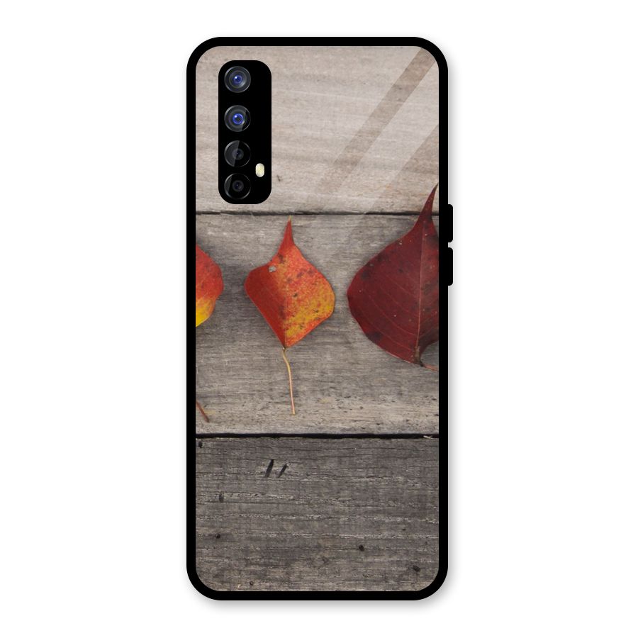 Beautiful Wood Leafs Glass Back Case for Realme 7