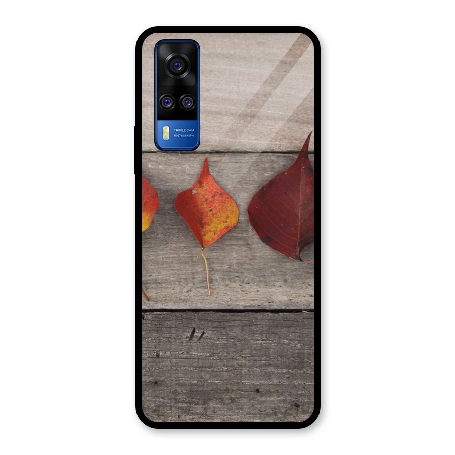 Beautiful Wood Leafs Glass Back Case for Vivo Y31