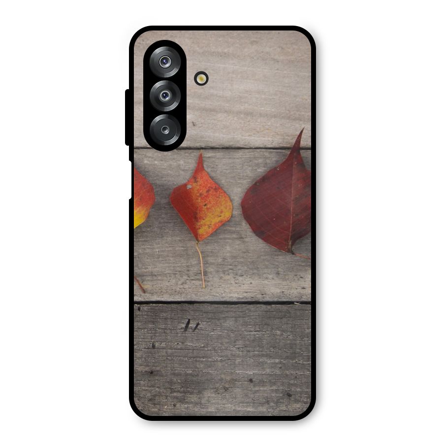 Beautiful Wood Leafs Metal Back Case for Galaxy A26