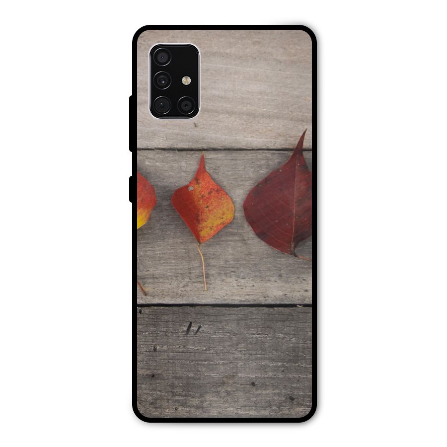 Beautiful Wood Leafs Metal Back Case for Galaxy A51