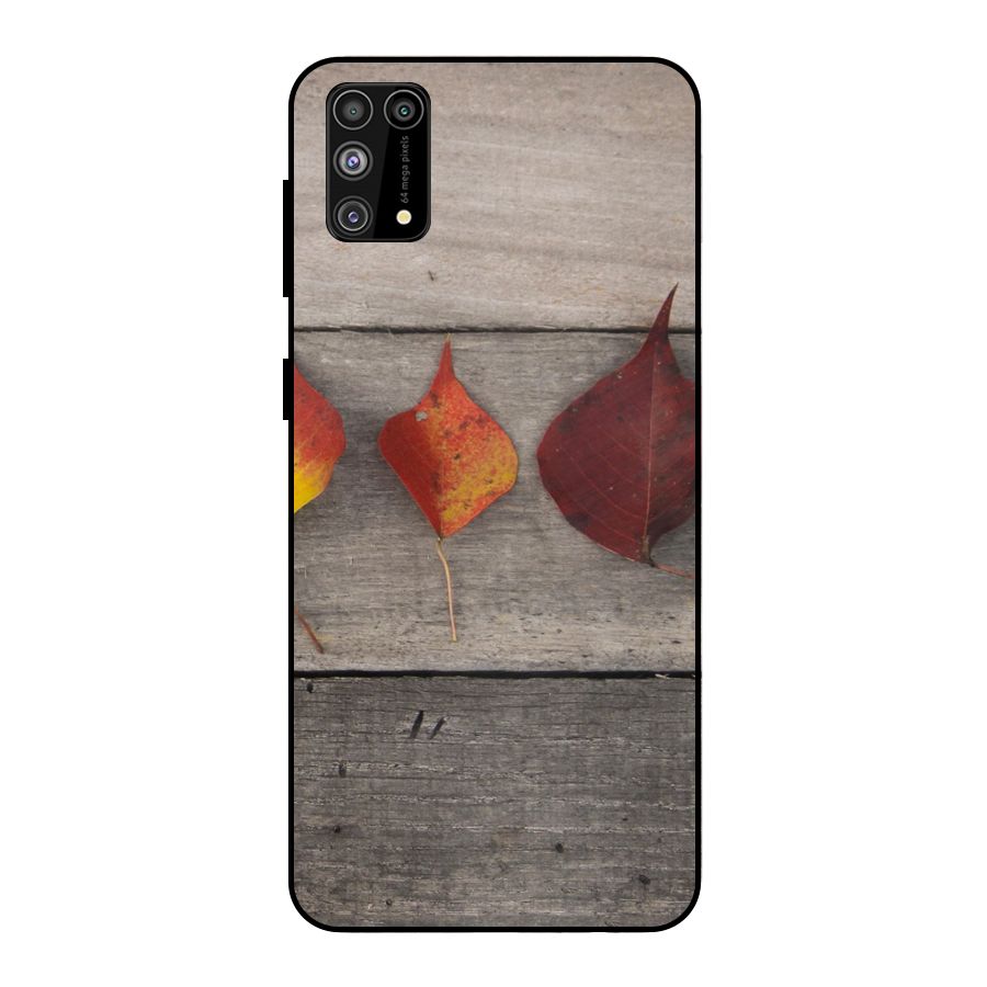 Beautiful Wood Leafs Metal Back Case for Galaxy F41