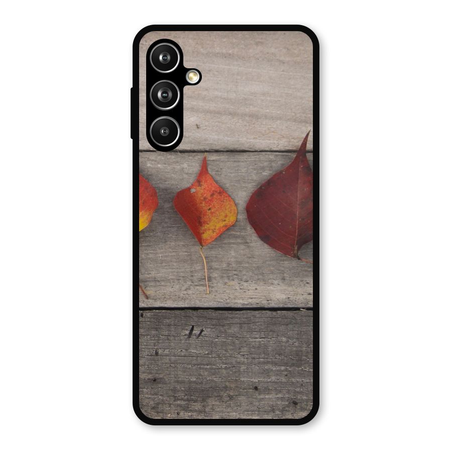 Beautiful Wood Leafs Metal Back Case for Galaxy F54