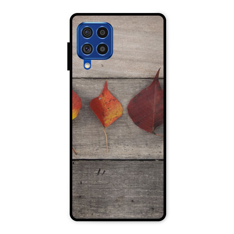 Beautiful Wood Leafs Metal Back Case for Galaxy F62