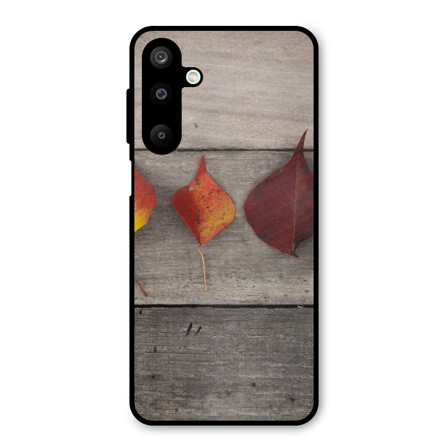 Beautiful Wood Leafs Metal Back Case for Galaxy M16