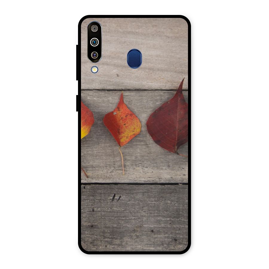 Beautiful Wood Leafs Metal Back Case for Galaxy M30