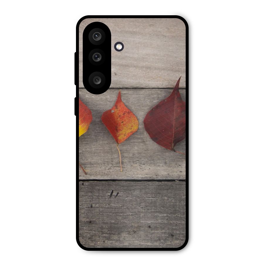 Beautiful Wood Leafs Metal Back Case for Galaxy M56