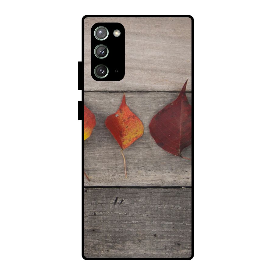 Beautiful Wood Leafs Metal Back Case for Galaxy Note 20