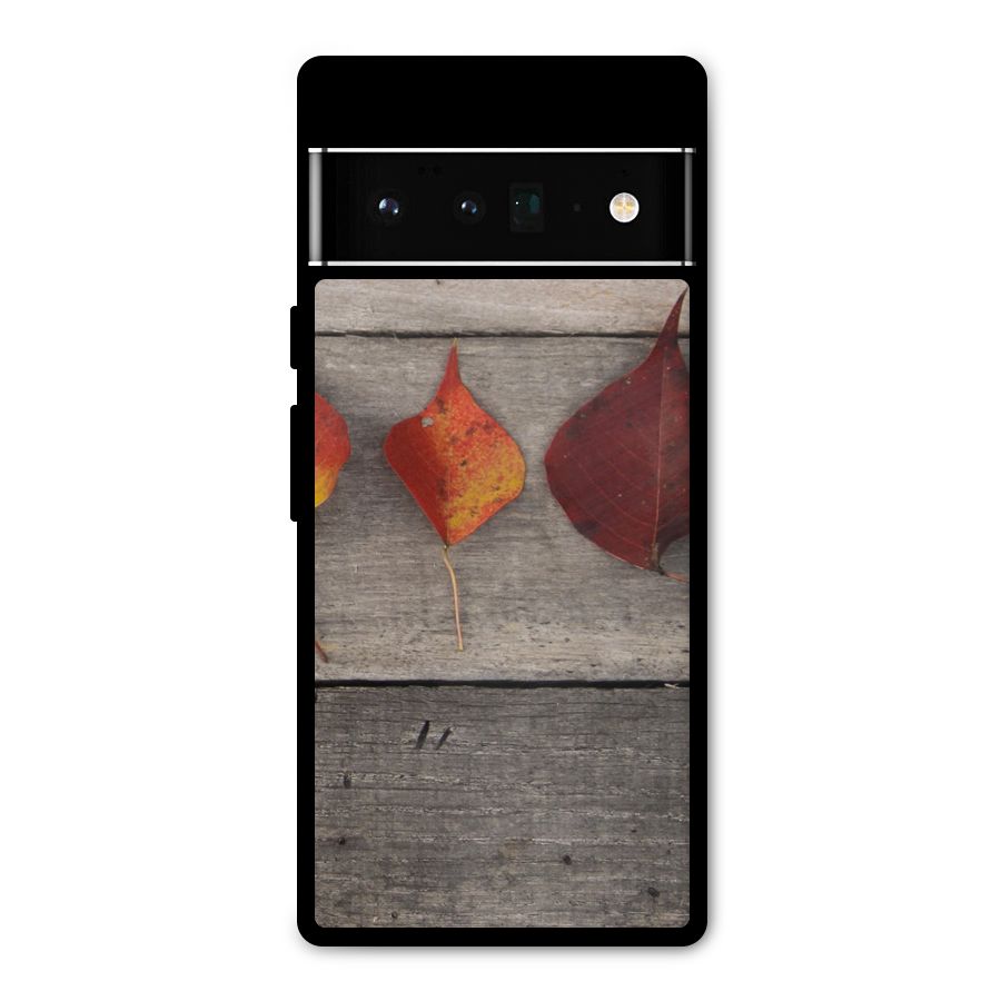 Beautiful Wood Leafs Metal Back Case for Google Pixel 6 Pro