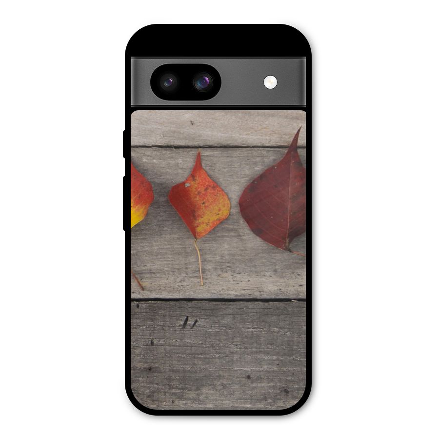 Beautiful Wood Leafs Metal Back Case for Google Pixel 8a