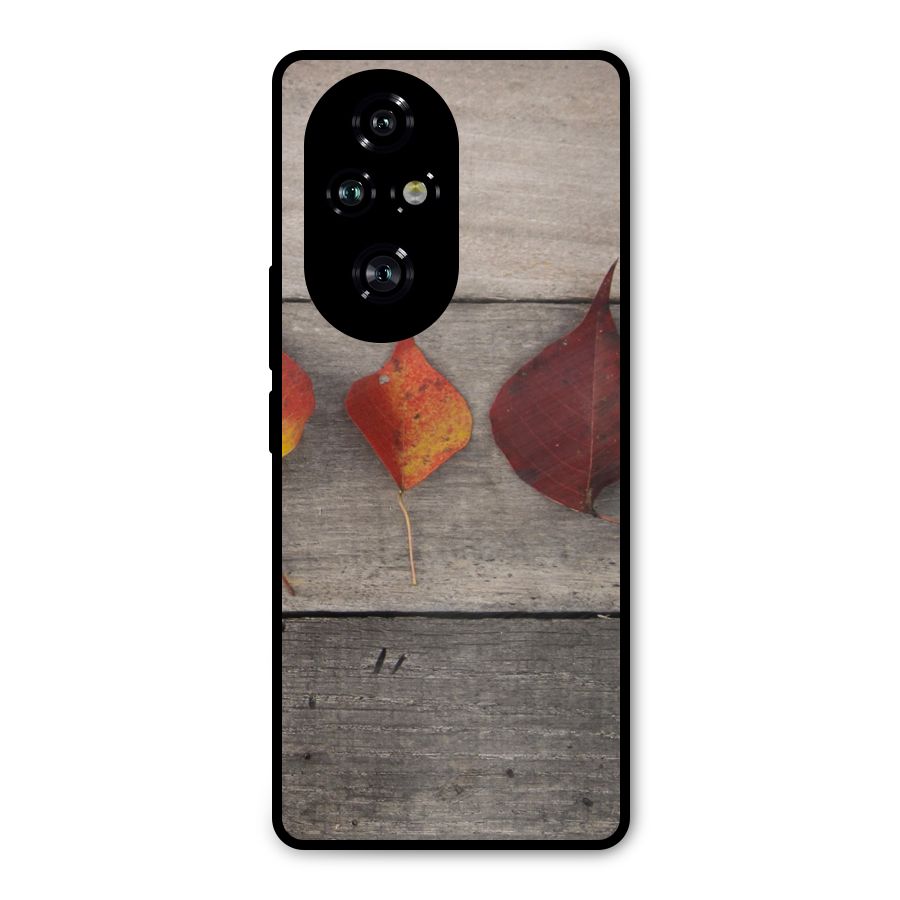 Beautiful Wood Leafs Metal Back Case for Honor 200 Pro