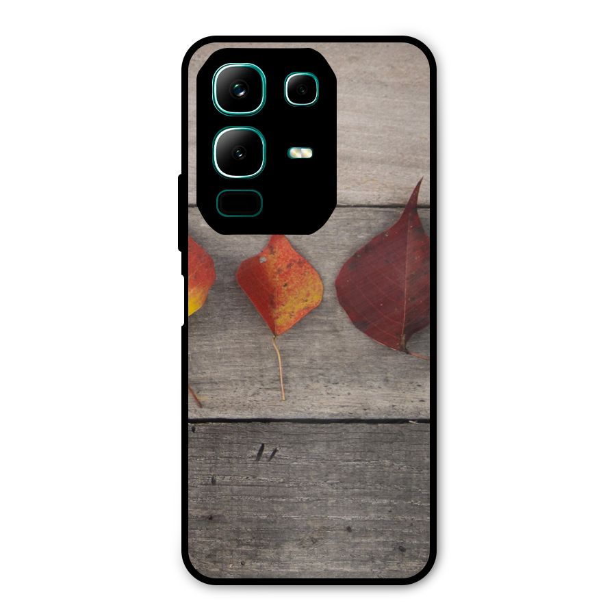 Beautiful Wood Leafs Metal Back Case for Infinix Note 50x