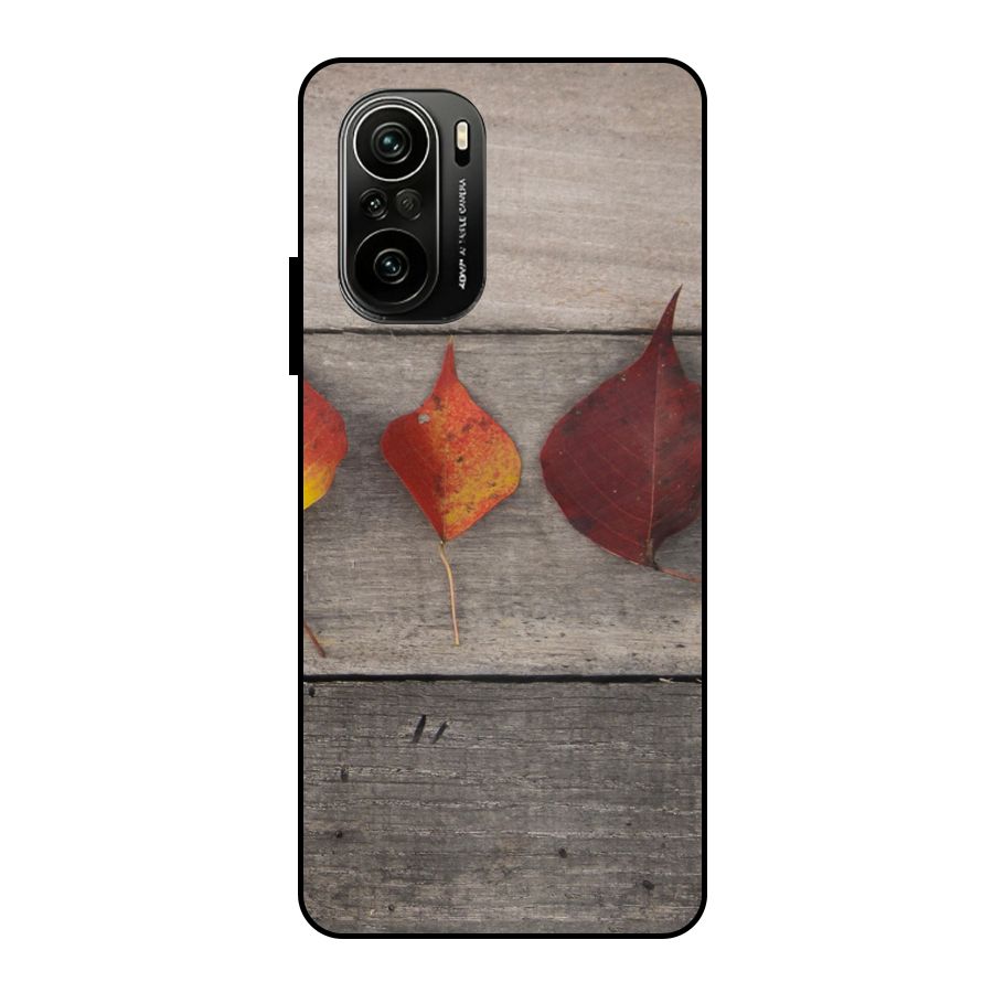 Beautiful Wood Leafs Metal Back Case for Mi 11X Pro
