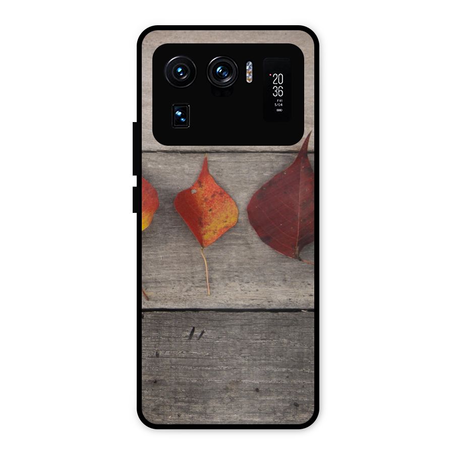 Beautiful Wood Leafs Metal Back Case for Mi 11 Ultra