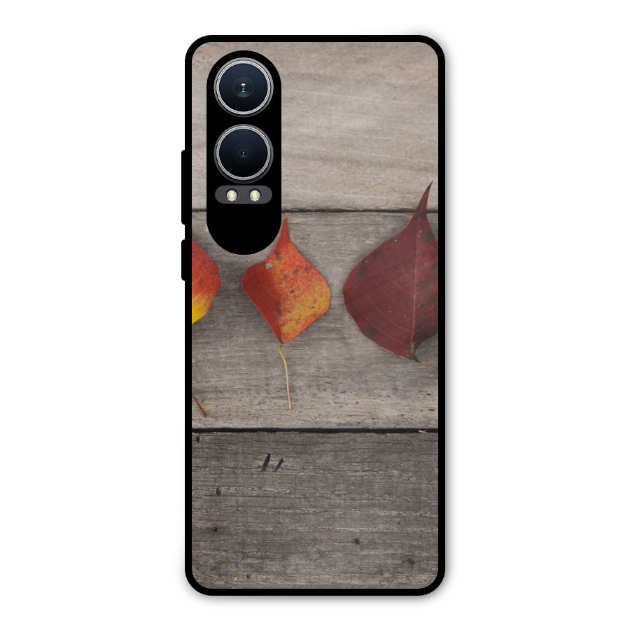 Beautiful Wood Leafs Metal Back Case for OnePlus Nord CE4 Lite
