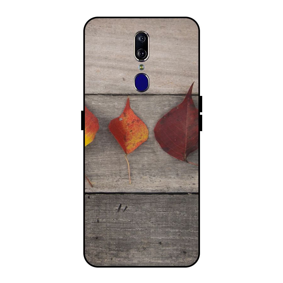 Beautiful Wood Leafs Metal Back Case for Oppo F11