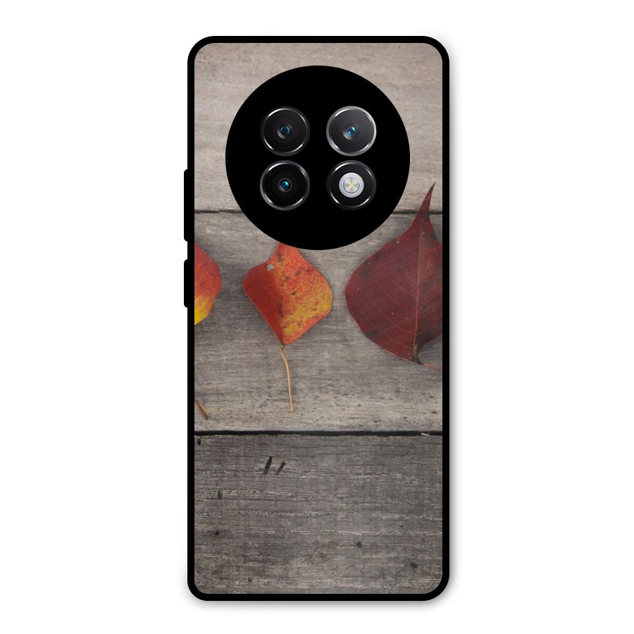 Beautiful Wood Leafs Metal Back Case for Realme 13 Plus