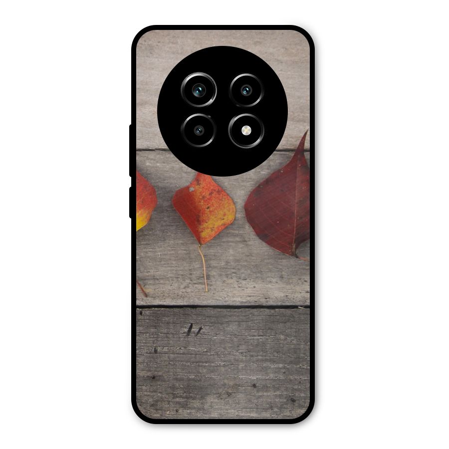 Beautiful Wood Leafs Metal Back Case for Realme 13 Pro