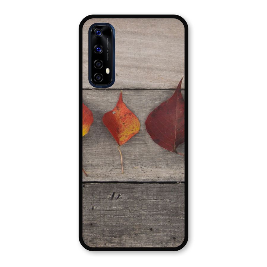 Beautiful Wood Leafs Metal Back Case for Realme 7