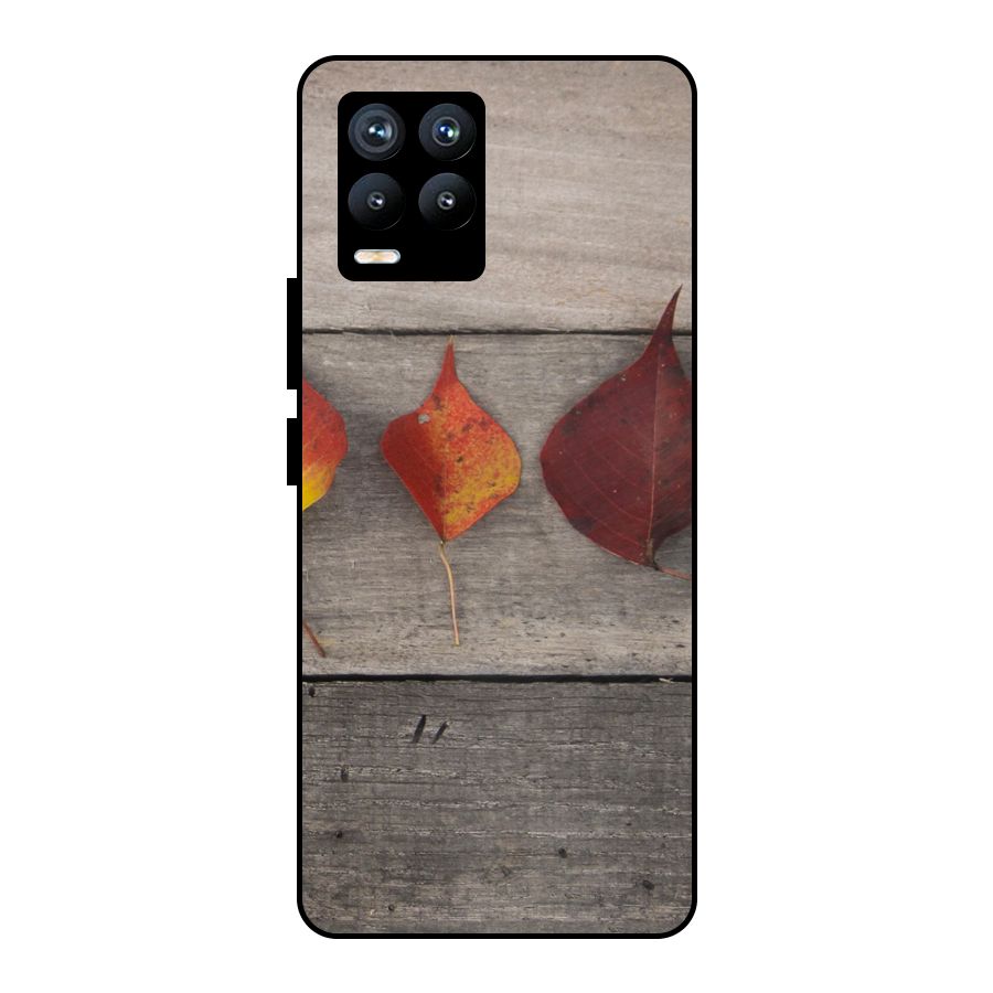 Beautiful Wood Leafs Metal Back Case for Realme 8