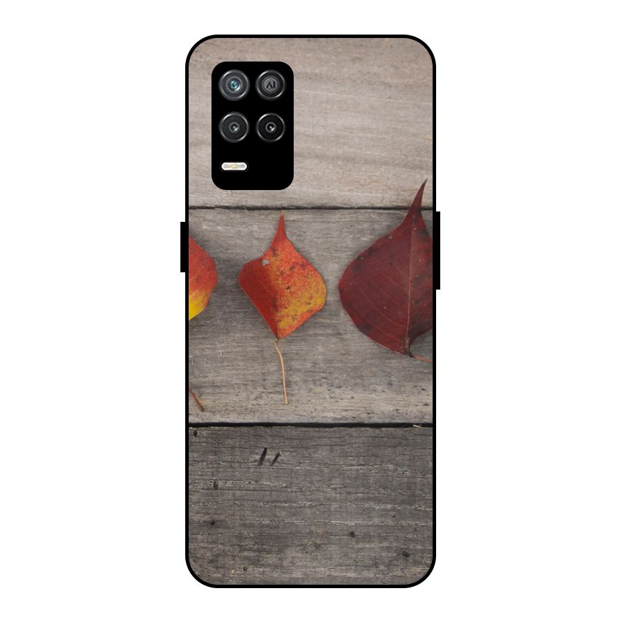 Beautiful Wood Leafs Metal Back Case for Realme 8s 5G