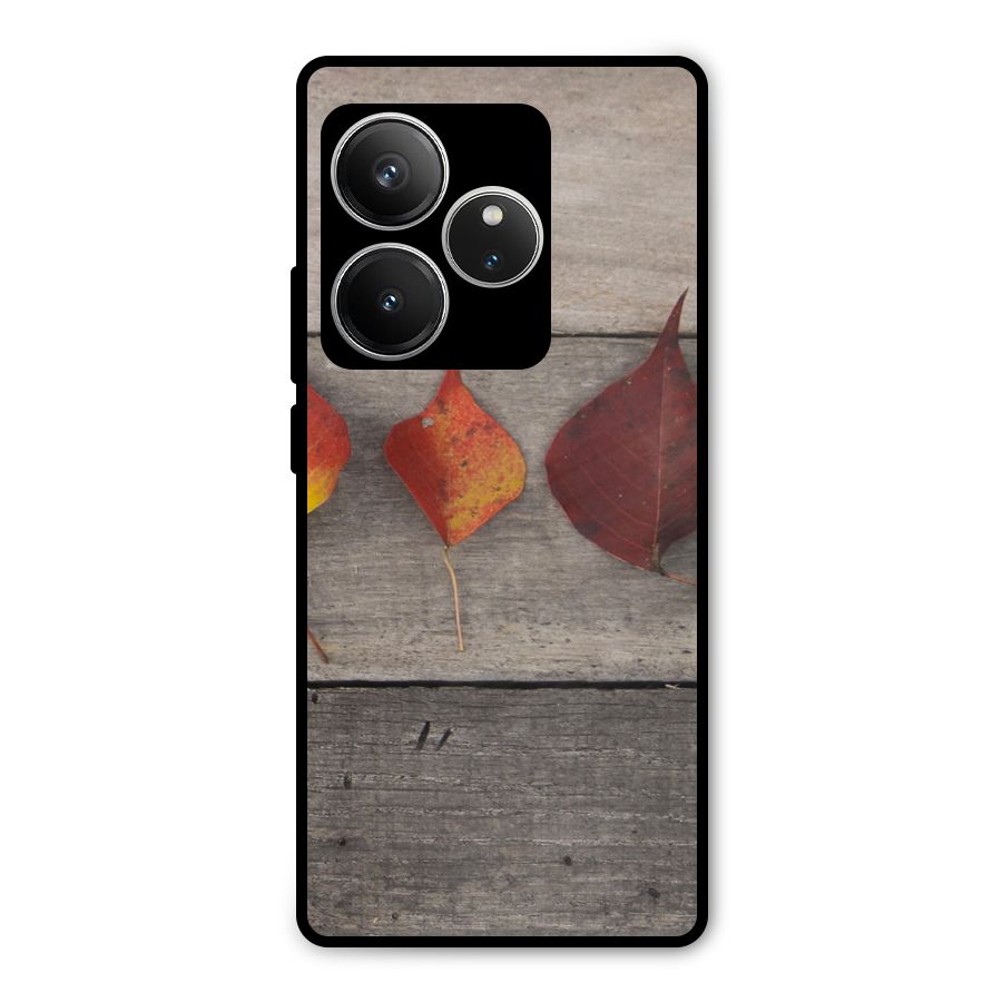 Beautiful Wood Leafs Metal Back Case for Realme GT 6