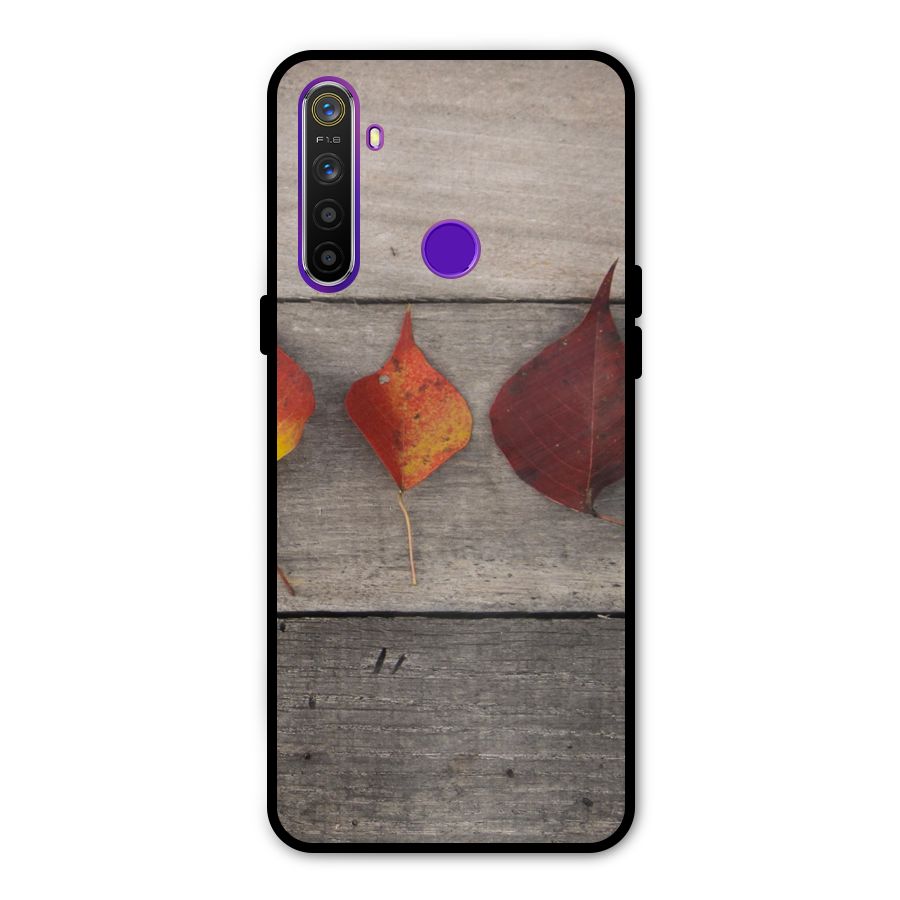 Beautiful Wood Leafs Metal Back Case for Realme Narzo 10