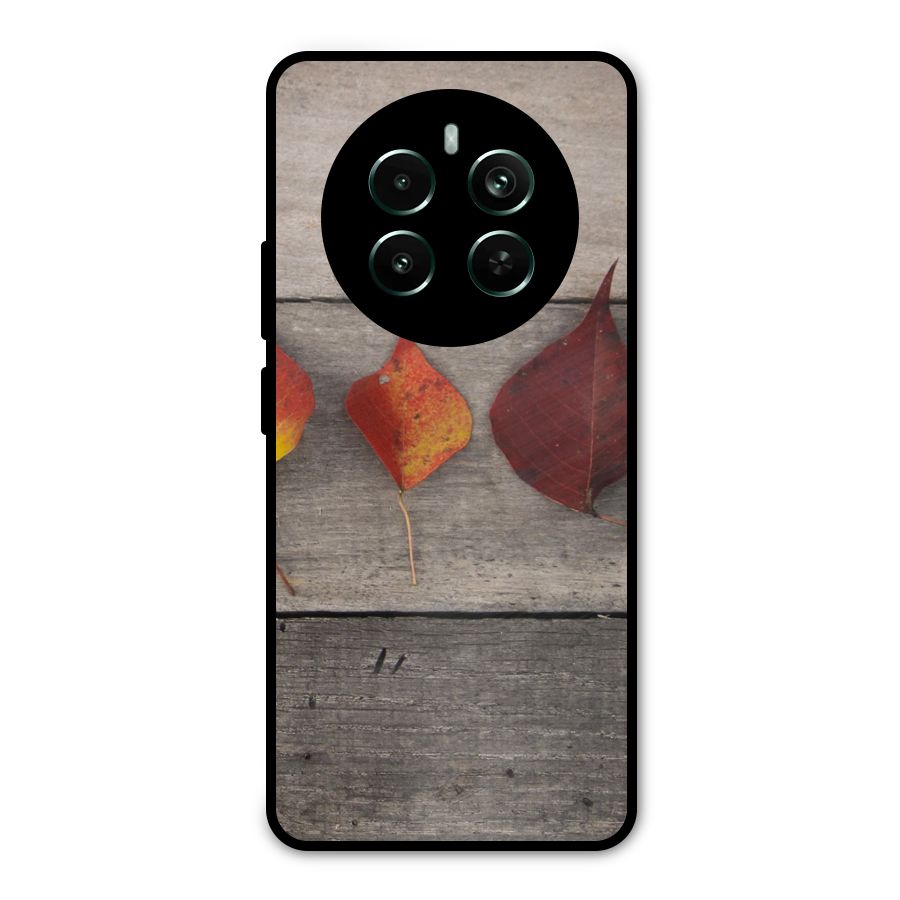 Beautiful Wood Leafs Metal Back Case for Realme Narzo 70 Pro