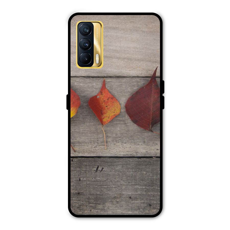 Beautiful Wood Leafs Metal Back Case for Realme X7