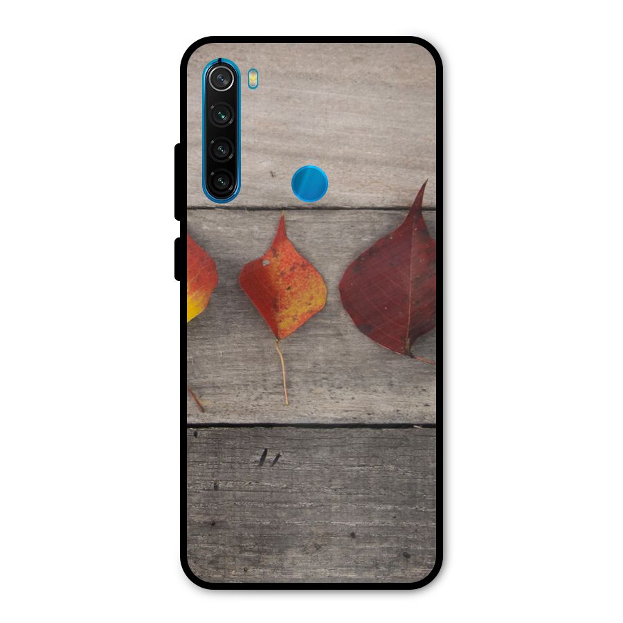 Beautiful Wood Leafs Metal Back Case for Redmi Note 8