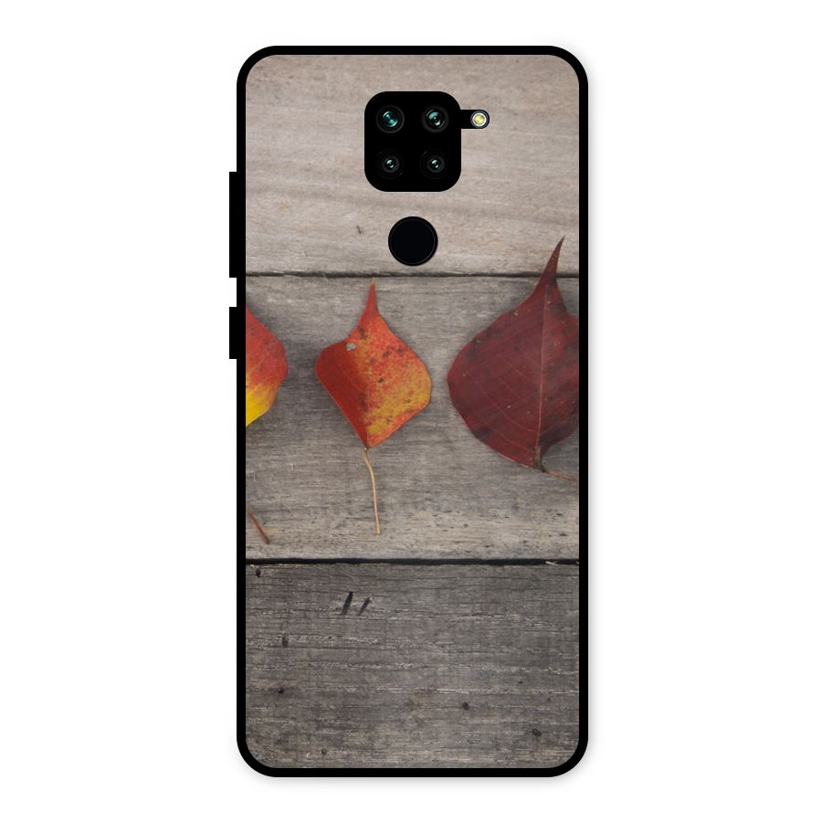 Beautiful Wood Leafs Metal Back Case for Redmi Note 9