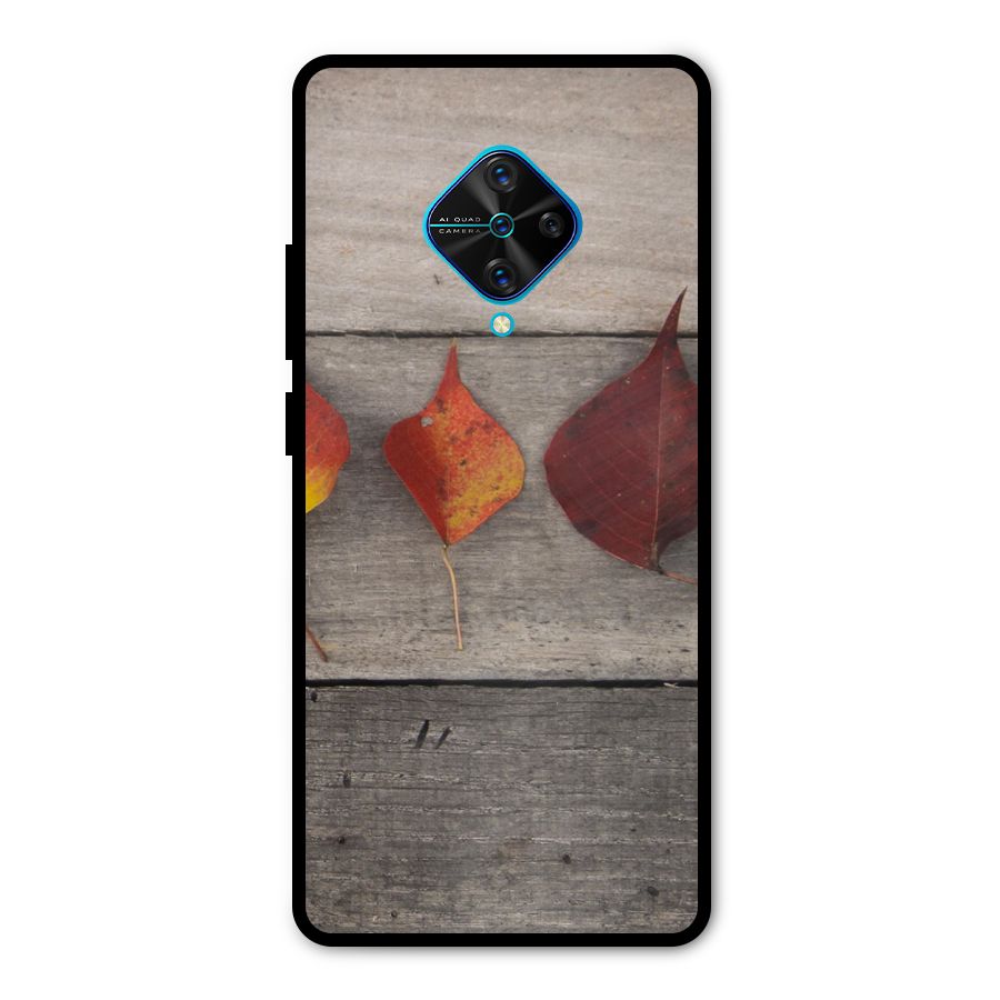 Beautiful Wood Leafs Metal Back Case for Vivo S1 Pro