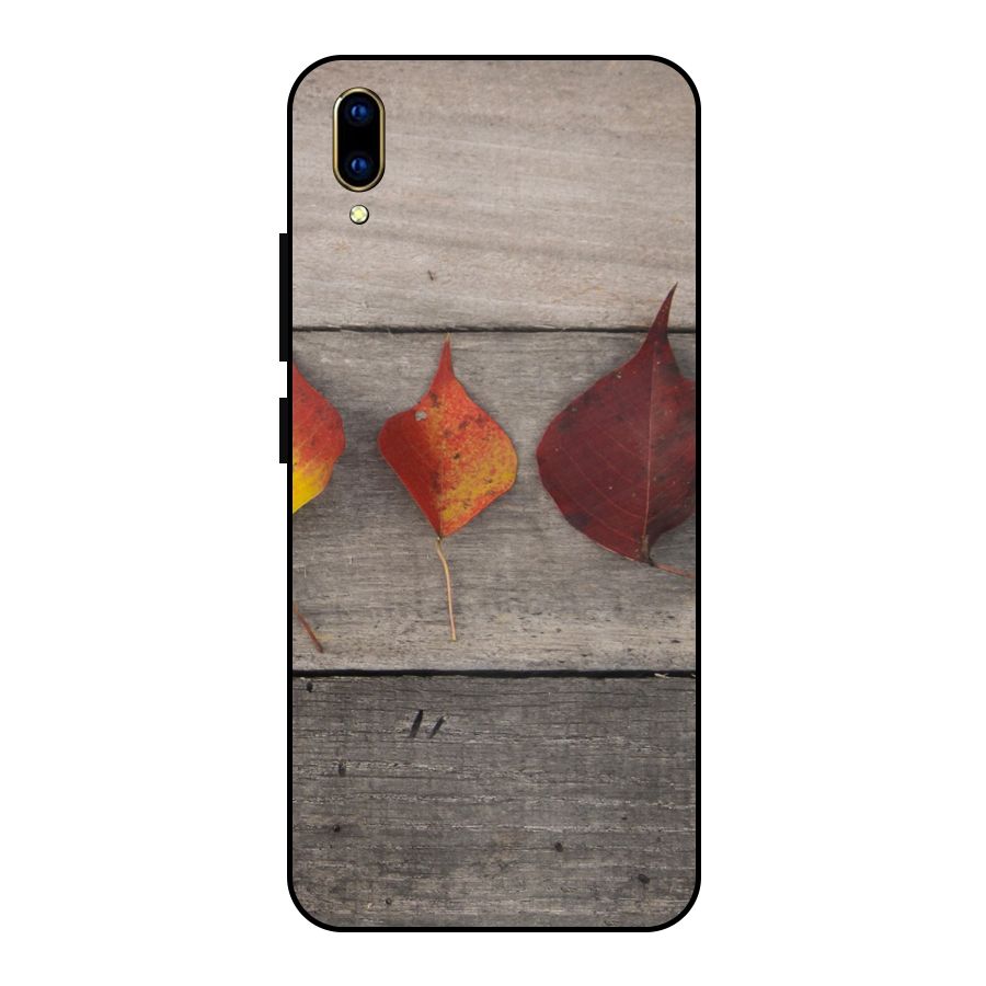 Beautiful Wood Leafs Metal Back Case for Vivo V11 Pro